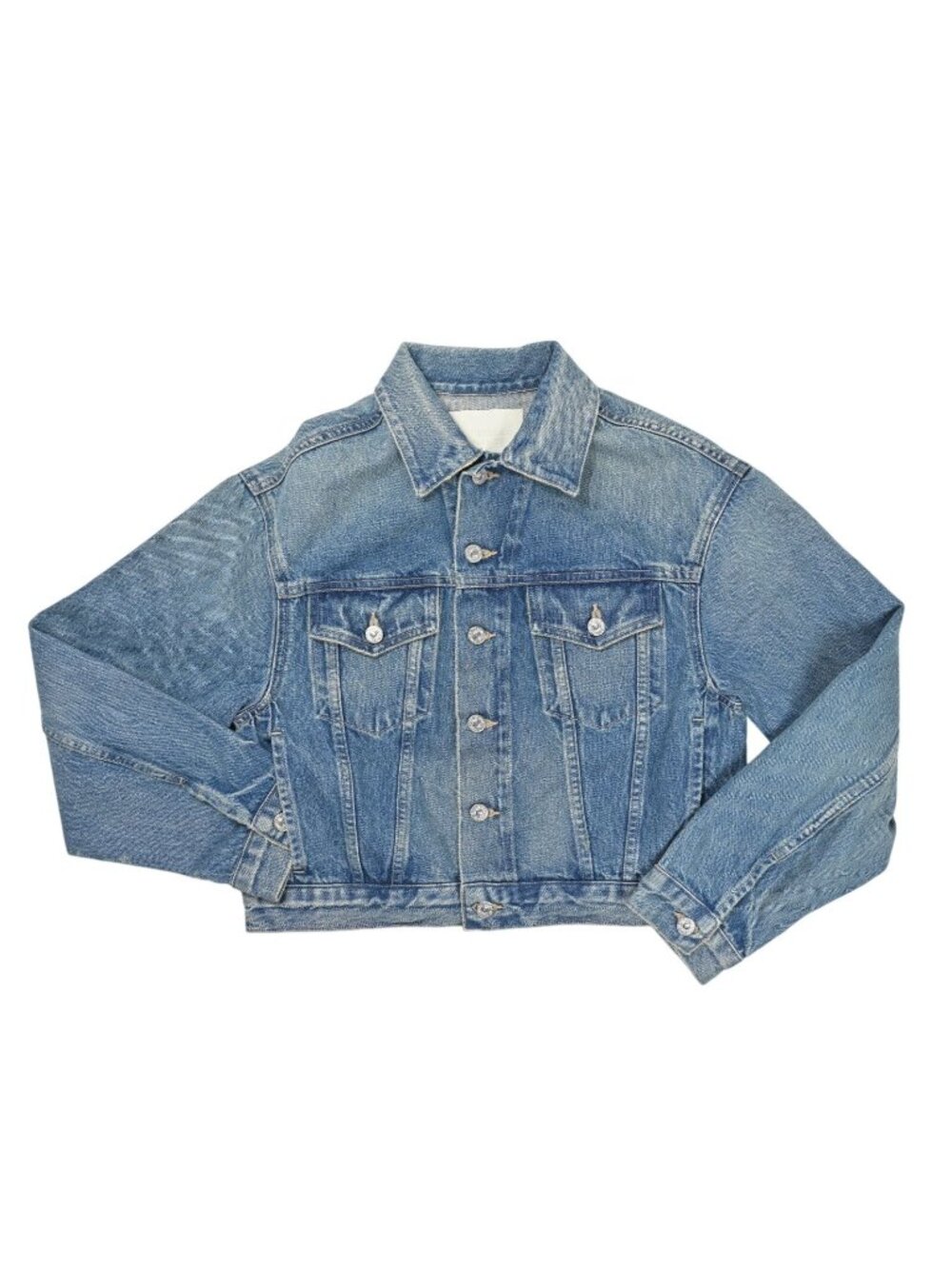 Citizens of Humanity Shrunken Denim Jacket in Blue